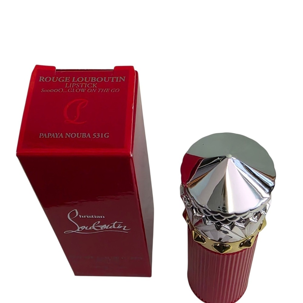 Christian Louboutin Rouge Lipstick Sooo Glow On The Go Papaya Nouba NEW Travel - Picture 11 of 16